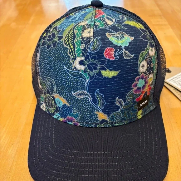 Prana Trucker Hat Adjustable Snapback Unisex Mesh festival hiking casual navy - Picture 4 of 4